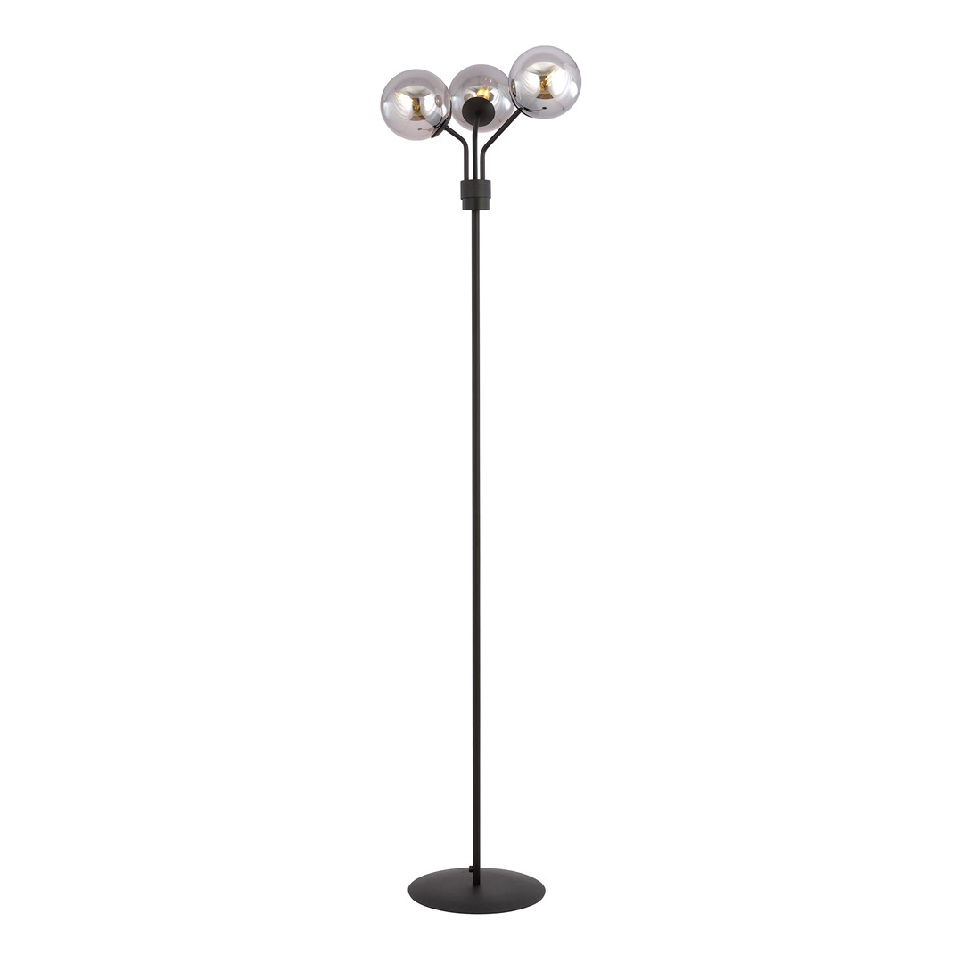 Emibig Podna lampa NOVA 230V 10W MAX LED E14 Čelik/ Staklo Crna
