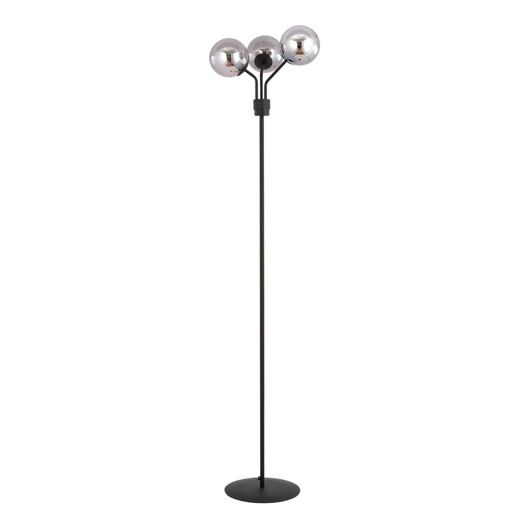 Emibig Podna lampa NOVA 230V 10W MAX LED E14 Čelik/ Staklo Crna