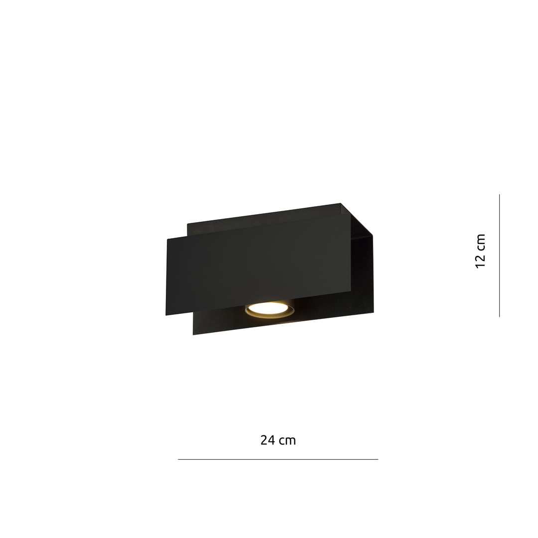 Emibig Stropna svjetiljka KENNO 230V 10W MAX LED GU10 Čelik Crna