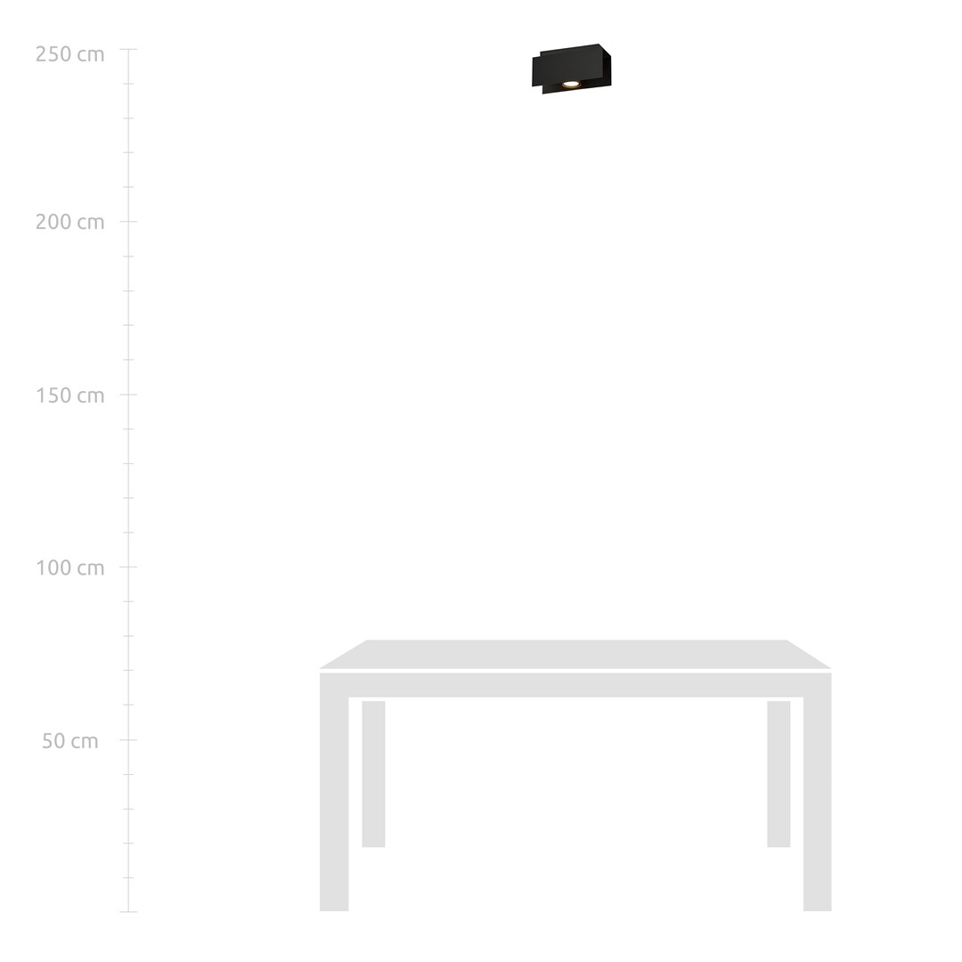 Emibig Stropna svjetiljka KENNO 230V 10W MAX LED GU10 Čelik Crna