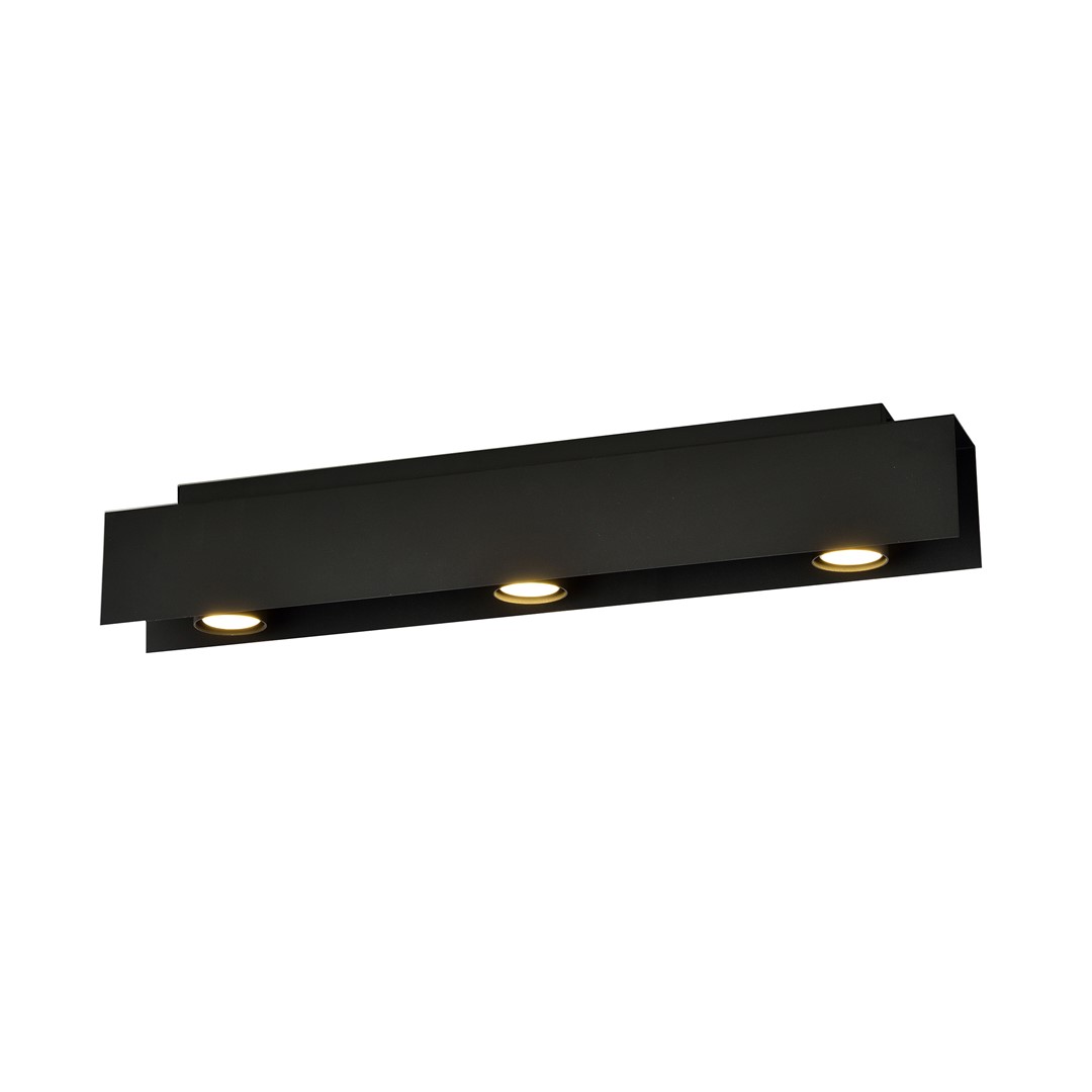Emibig Stropna svjetiljka KENNO 230V 10W MAX LED GU10 Čelik Crna