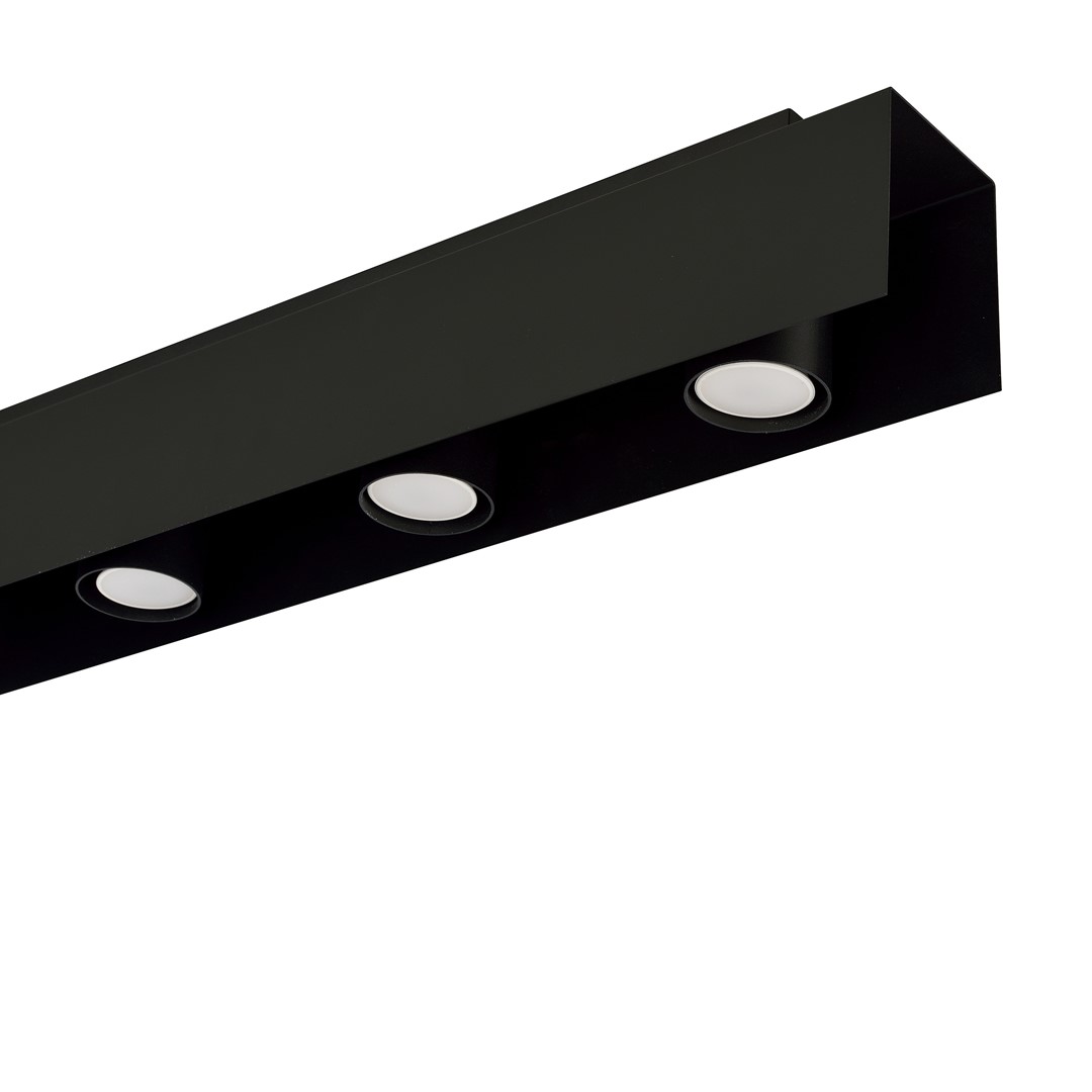 Emibig Stropna svjetiljka KENNO 230V 10W MAX LED GU10 Čelik Crna