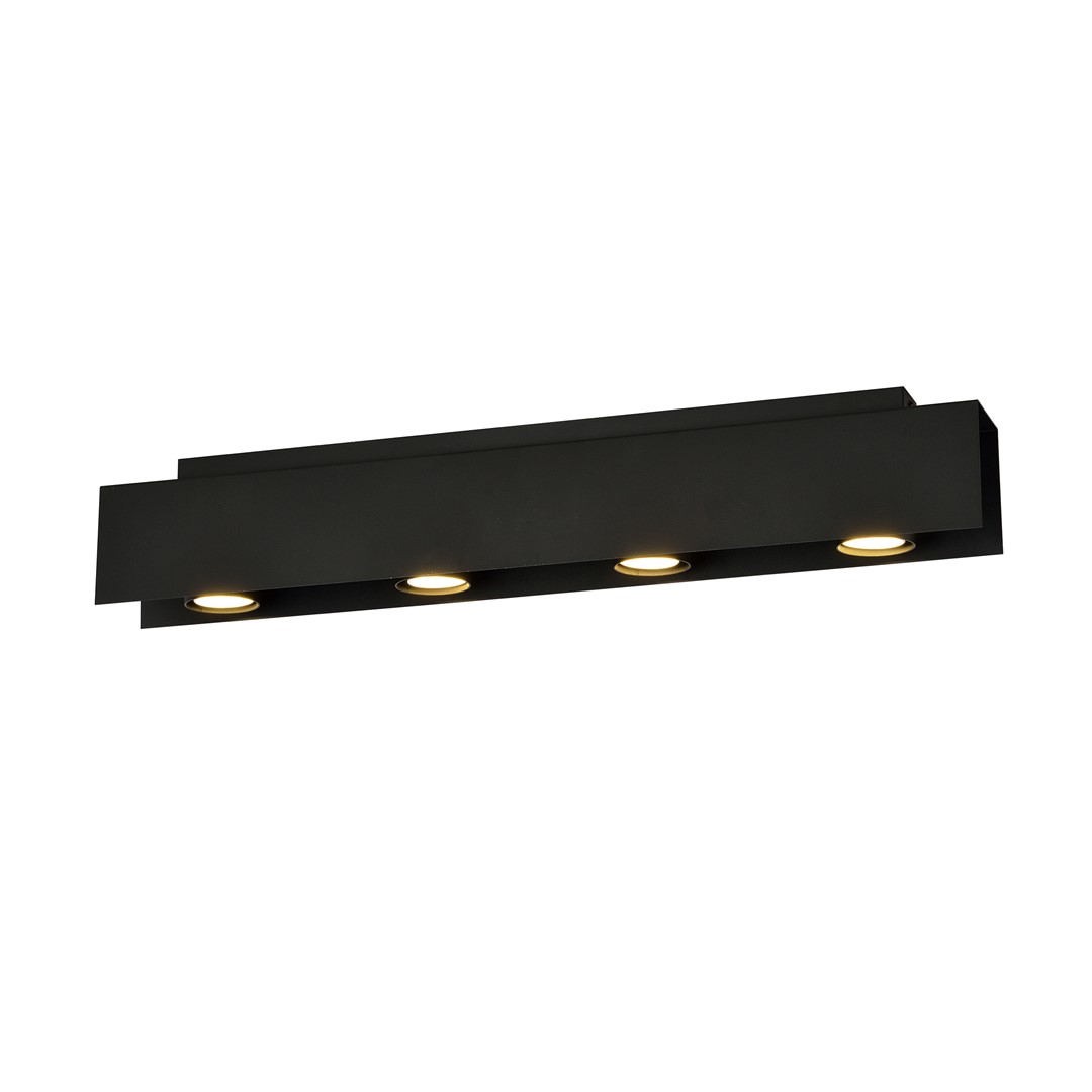 Emibig Stropna svjetiljka KENNO 230V 10W MAX LED GU10 Čelik Crna