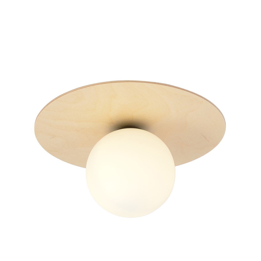 Emibig Stropna svjetiljka KENZO 230V 10W MAX LED E14 Čelik/ Staklo/ Šperploča Smeđa