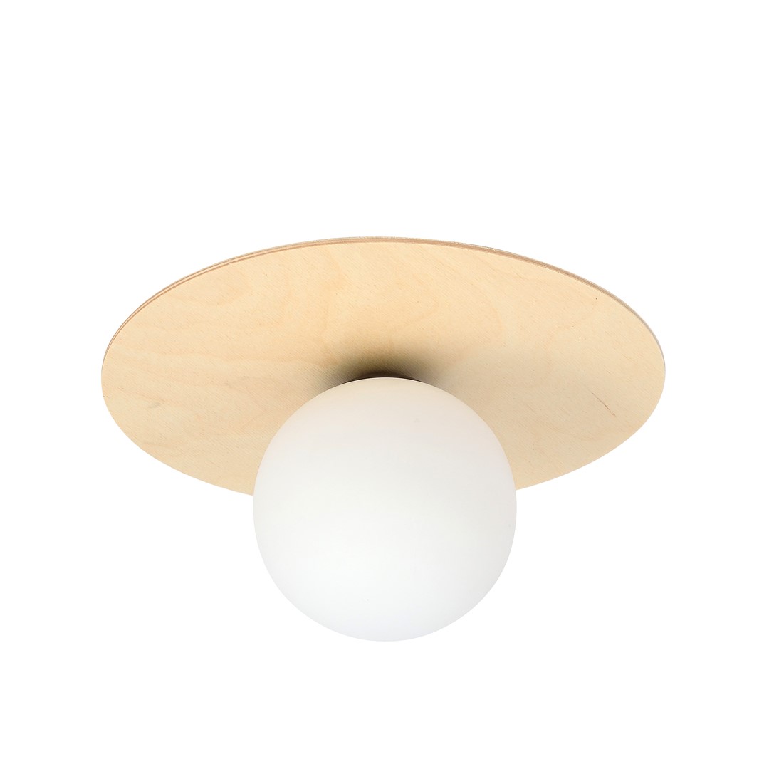 Emibig Stropna svjetiljka KENZO 230V 10W MAX LED E14 Čelik/ Staklo/ Šperploča Smeđa