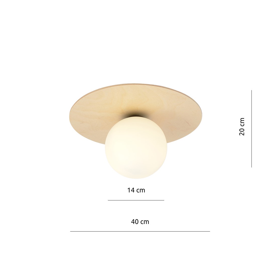 Emibig Stropna svjetiljka KENZO 230V 10W MAX LED E14 Čelik/ Staklo/ Šperploča Smeđa