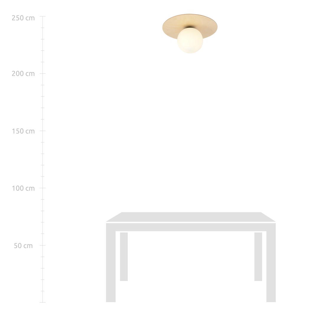 Emibig Stropna svjetiljka KENZO 230V 10W MAX LED E14 Čelik/ Staklo/ Šperploča Smeđa