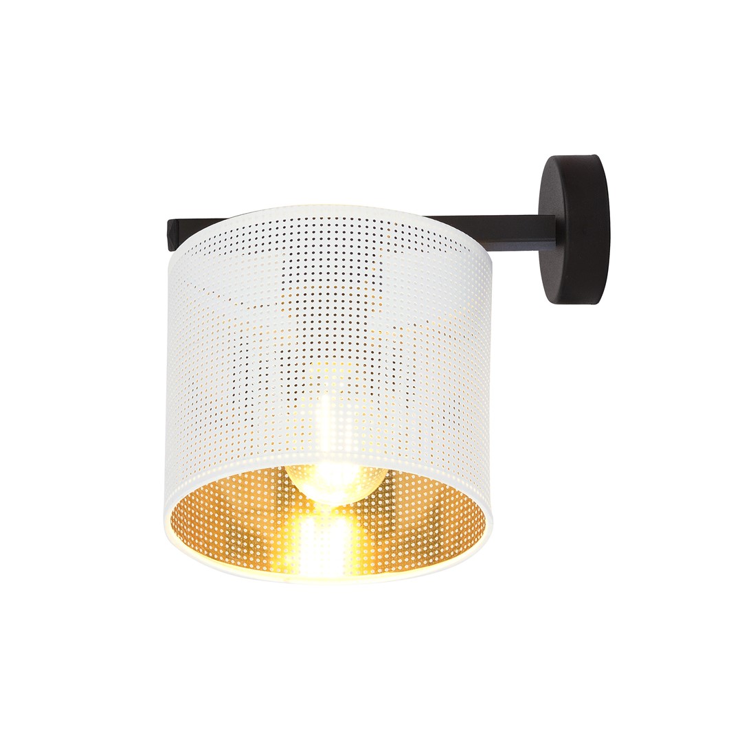 Emibig Zidna lampa JORDAN 230V 15W MAX LED E27 Čelik/ Tkanina Crna