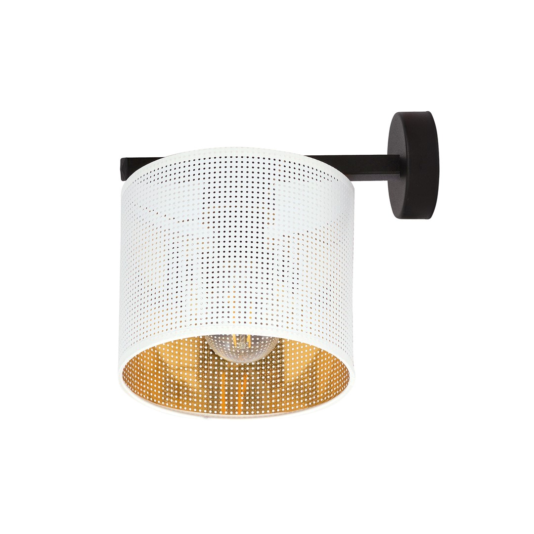 Emibig Zidna lampa JORDAN 230V 15W MAX LED E27 Čelik/ Tkanina Crna