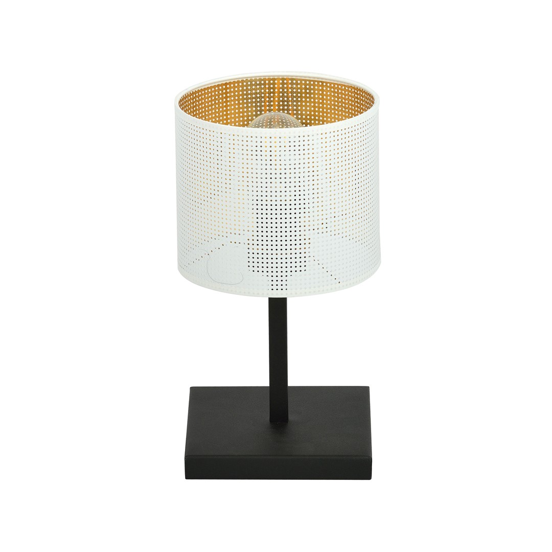 Emibig Stolna lampa JORDAN 230V 15W MAX LED E27 Čelik/ Tkanina Crna
