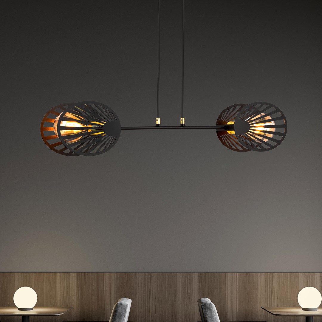 Emibig Visilica PLAYA 230V 15W MAX LED E27 Čelik Crna