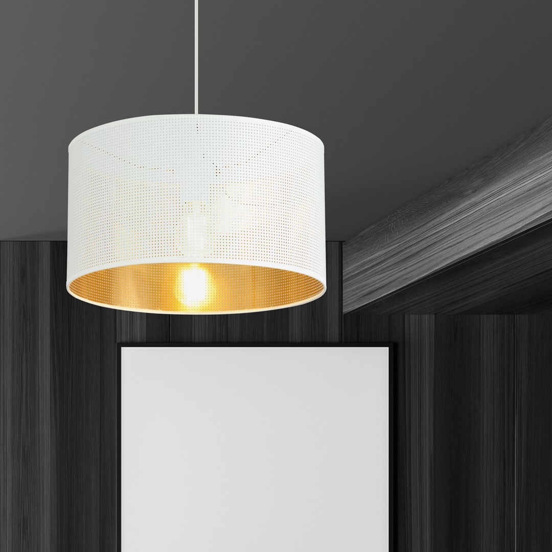 Emibig Visilica ASTON 230V 10W MAX LED E27 Čelik/ Tkanina Crna