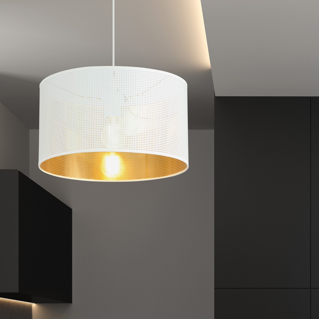 Emibig Visilica ASTON 230V 10W MAX LED E27 Čelik/ Tkanina Crna