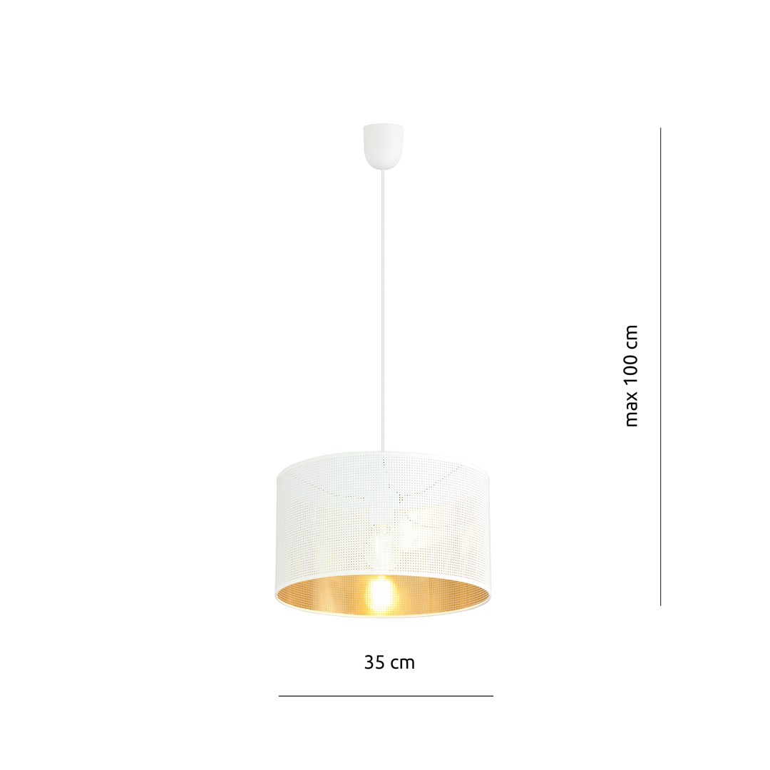 Emibig Visilica ASTON 230V 10W MAX LED E27 Čelik/ Tkanina Crna