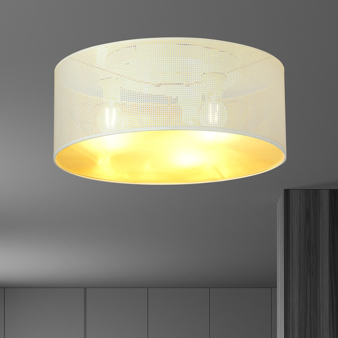 Emibig Stropna svjetiljka ASTON 230V 10W MAX LED E27 Čelik/ Tkanina Crna