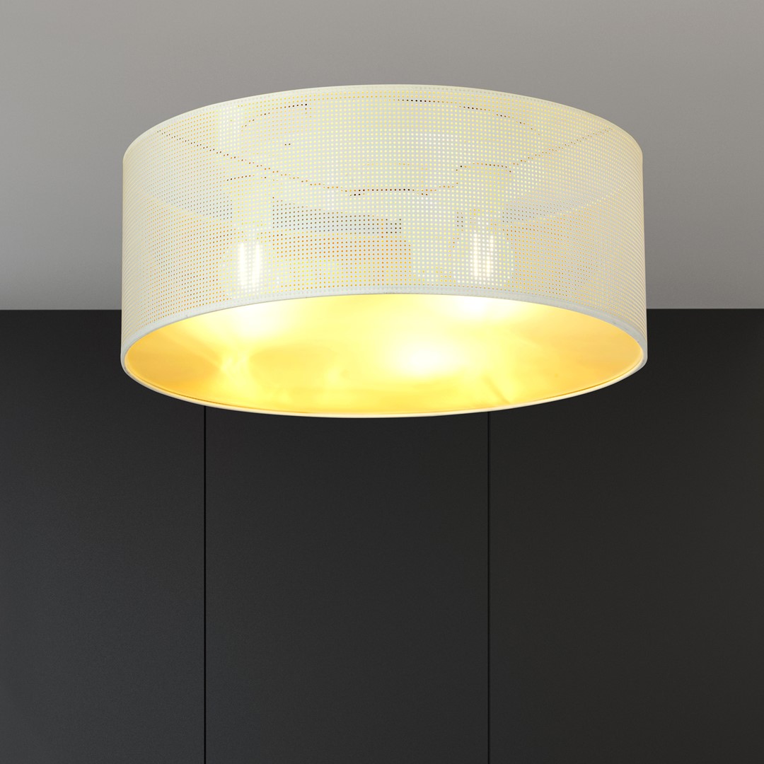 Emibig Stropna svjetiljka ASTON 230V 10W MAX LED E27 Čelik/ Tkanina Crna