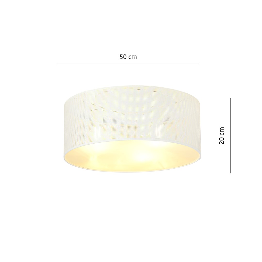 Emibig Stropna svjetiljka ASTON 230V 10W MAX LED E27 Čelik/ Tkanina Crna