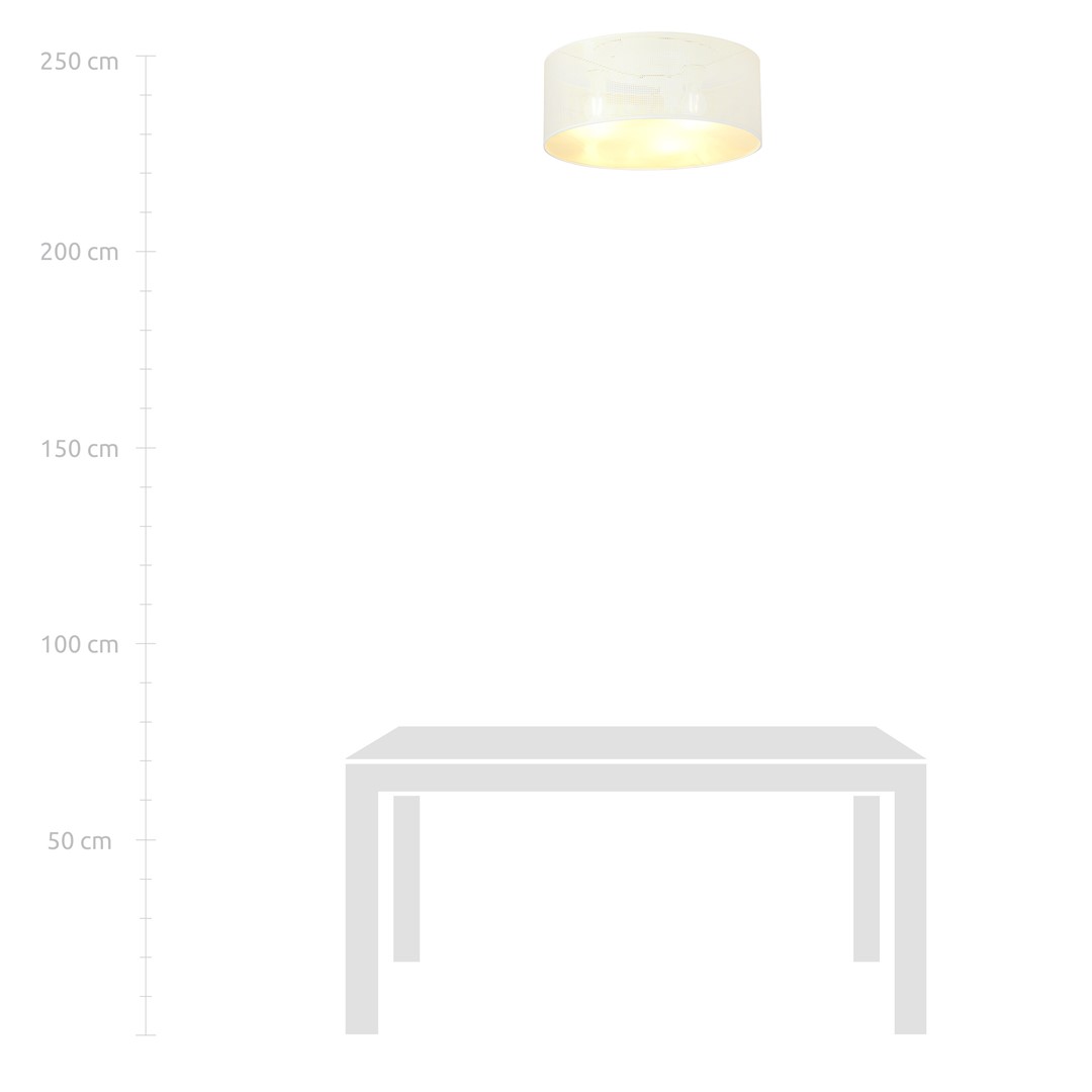 Emibig Stropna svjetiljka ASTON 230V 10W MAX LED E27 Čelik/ Tkanina Crna