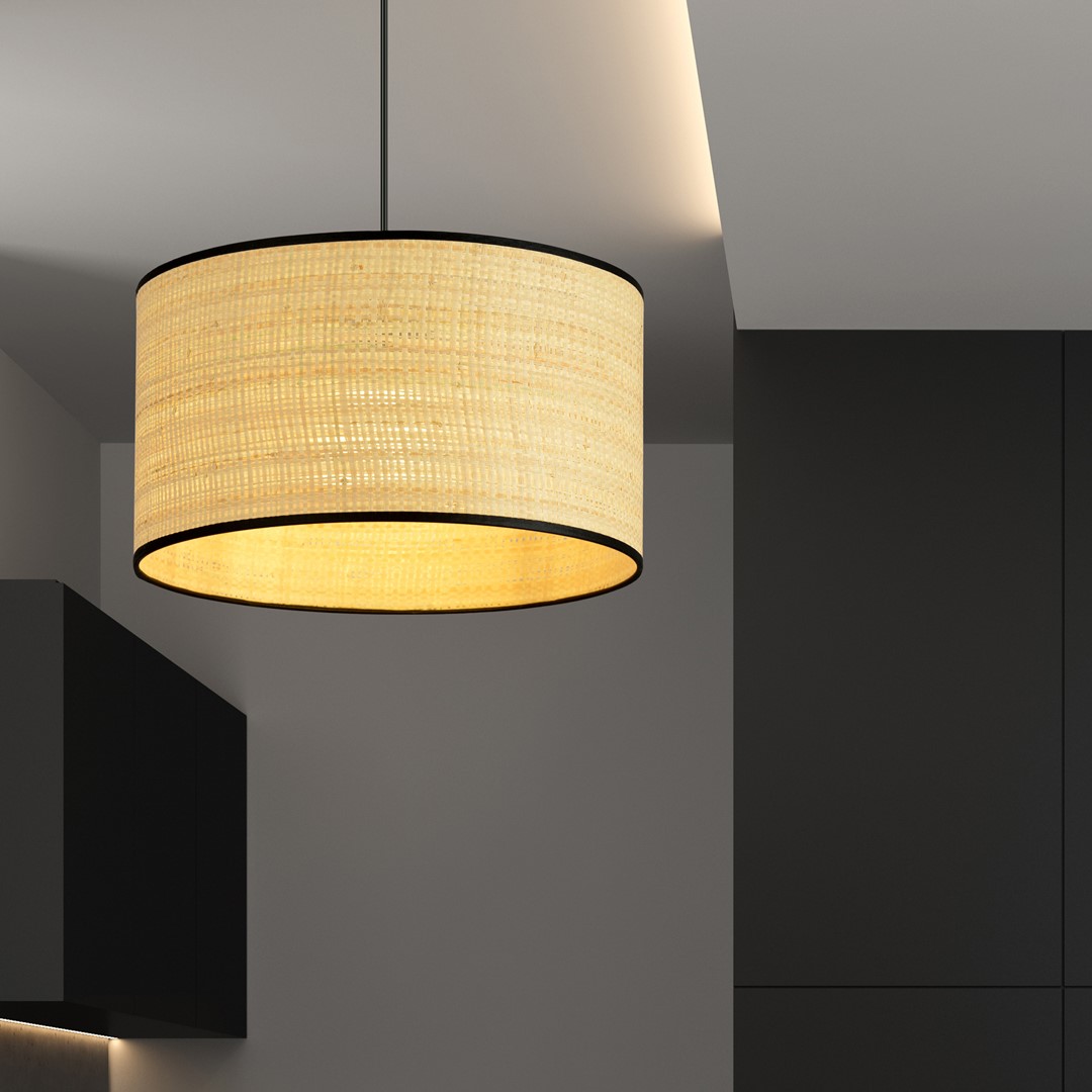 Emibig Visilica ASTON 230V 10W MAX LED E27 Čelik/ Tkanina Crna