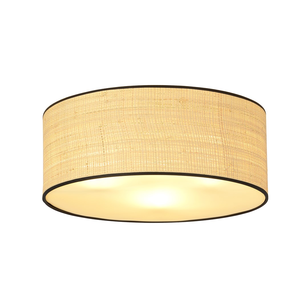 Emibig Stropna svjetiljka ASTON 230V 10W MAX LED E27 Čelik/ Tkanina Crna