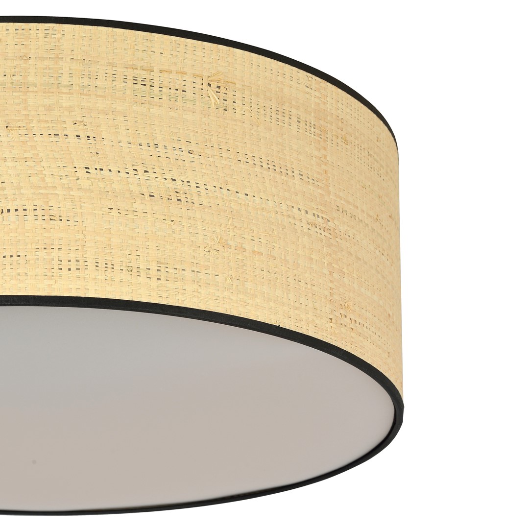 Emibig Stropna svjetiljka ASTON 230V 10W MAX LED E27 Čelik/ Tkanina Crna