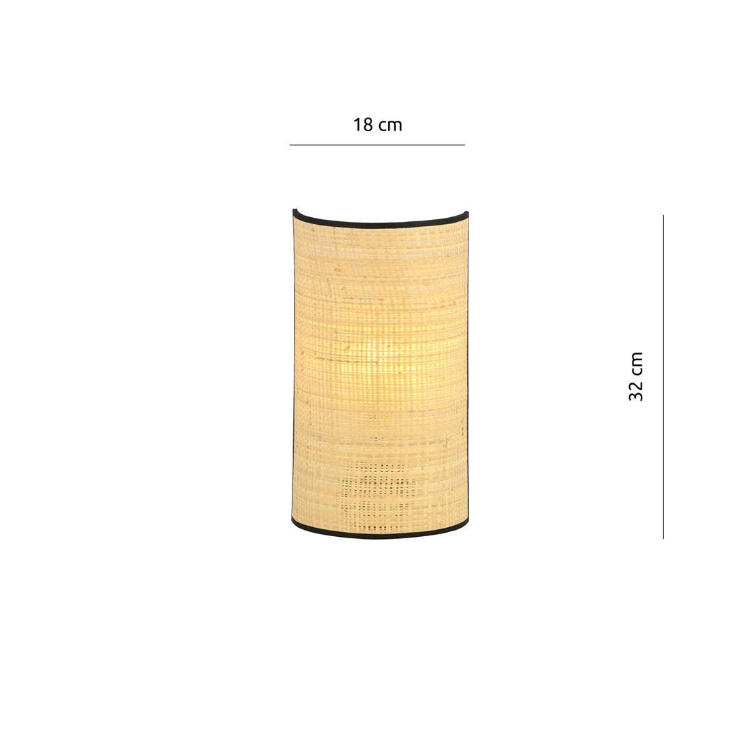 Emibig Zidna lampa ASTON 230V 10W MAX LED E14 Čelik/ Tkanina Crna