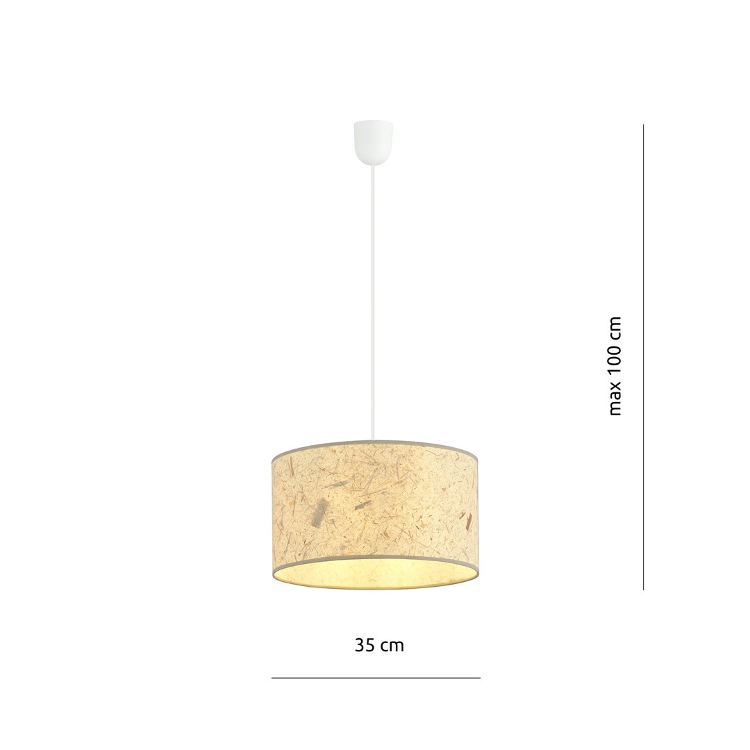 Emibig Visilica ASTON 230V 10W MAX LED E27 Čelik/ Tkanina Crna