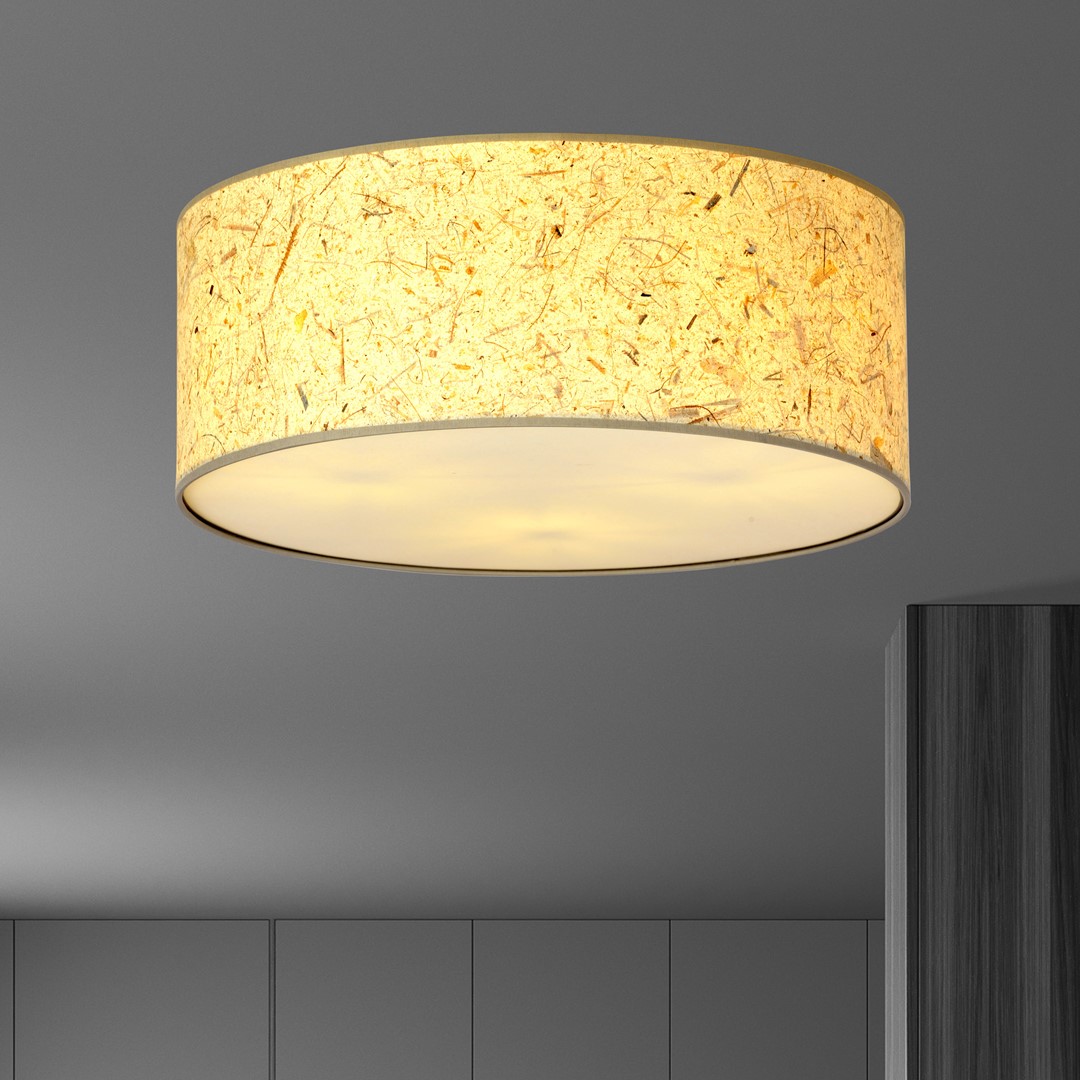 Emibig Stropna svjetiljka ASTON 230V 10W MAX LED E27 Čelik/ Tkanina Crna