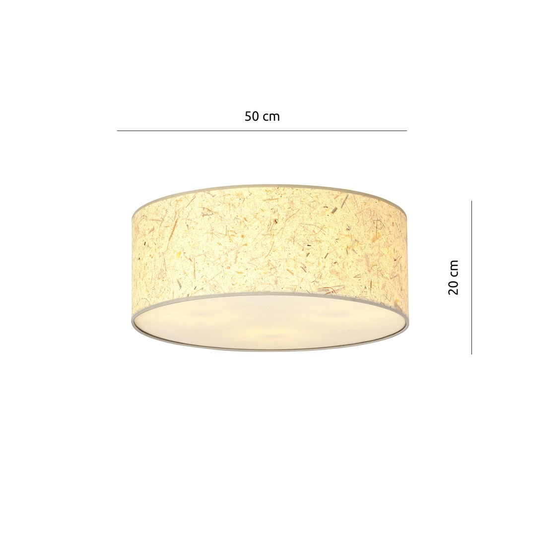 Emibig Stropna svjetiljka ASTON 230V 10W MAX LED E27 Čelik/ Tkanina Crna