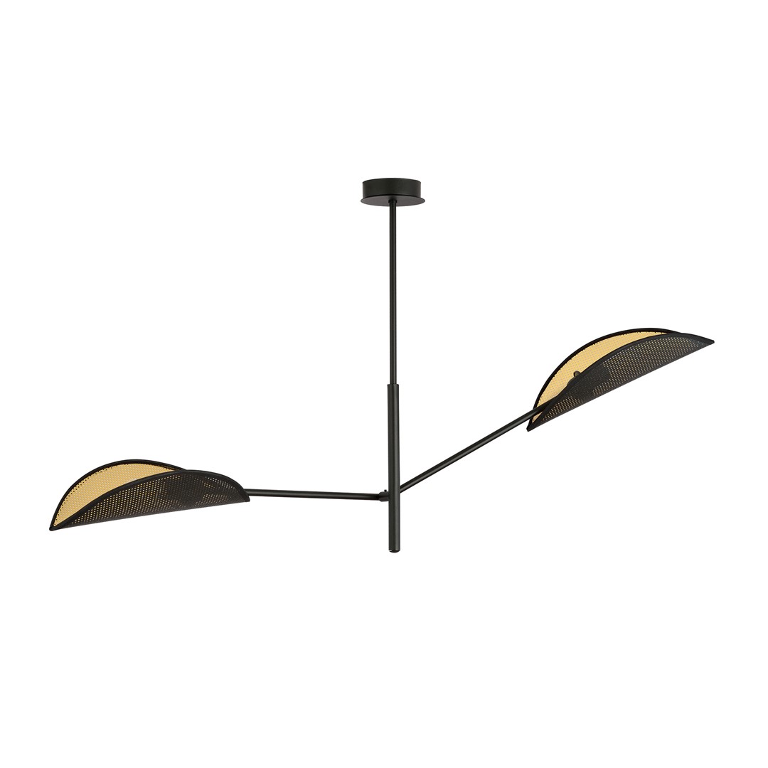 Emibig Stropna svjetiljka VENE 230V 10W MAX LED E14 Čelik/ Tkanina Crna