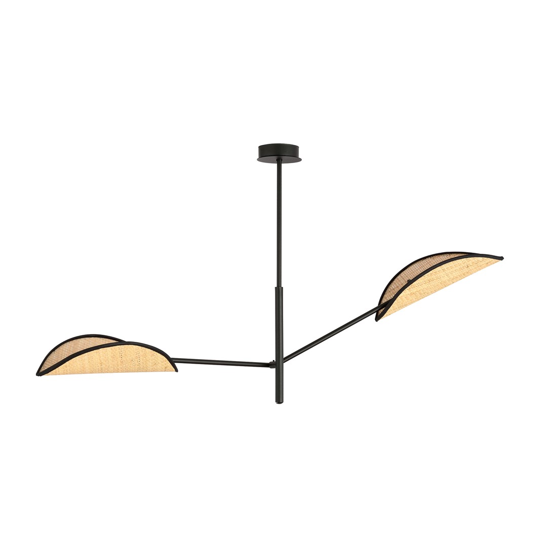 Emibig Stropna svjetiljka VENE 230V 10W MAX LED E14 Čelik/ Tkanina Crna