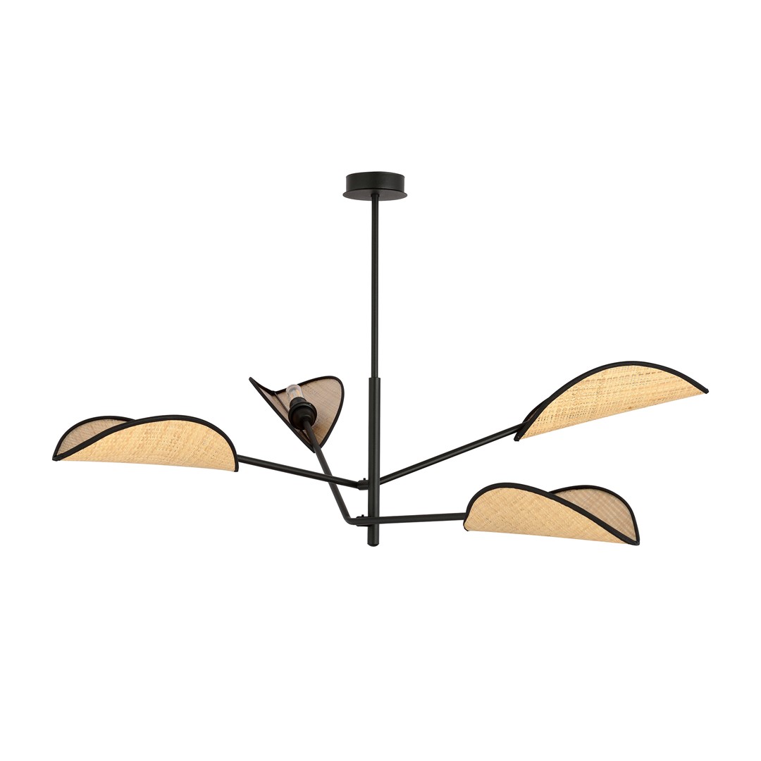 Emibig Stropna svjetiljka VENE 230V 10W MAX LED E14 Čelik/ Tkanina Crna