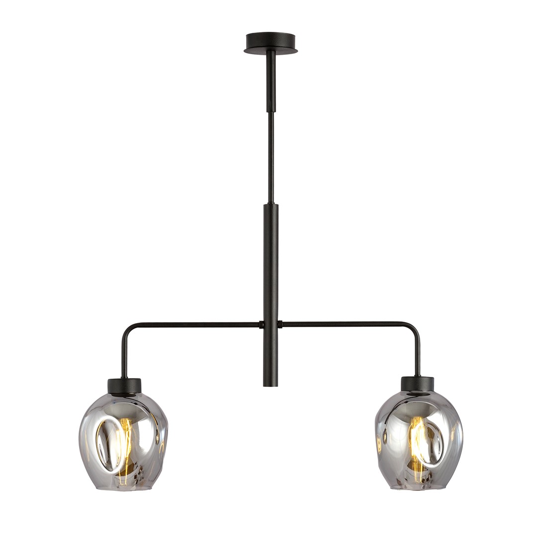 Emibig Visilica LUKKA 230V 15W MAX LED E27 Čelik/ Staklo Crna