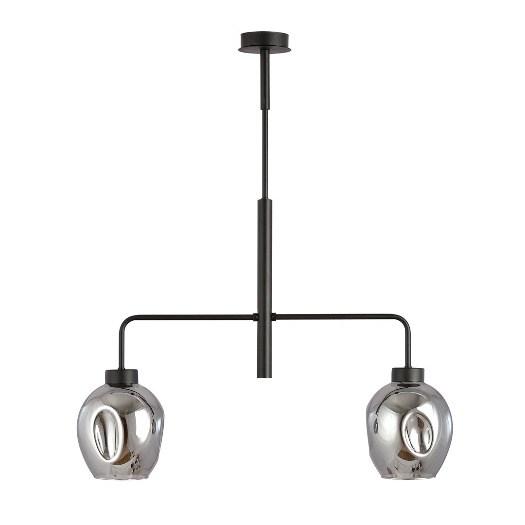 Emibig Visilica LUKKA 230V 15W MAX LED E27 Čelik/ Staklo Crna
