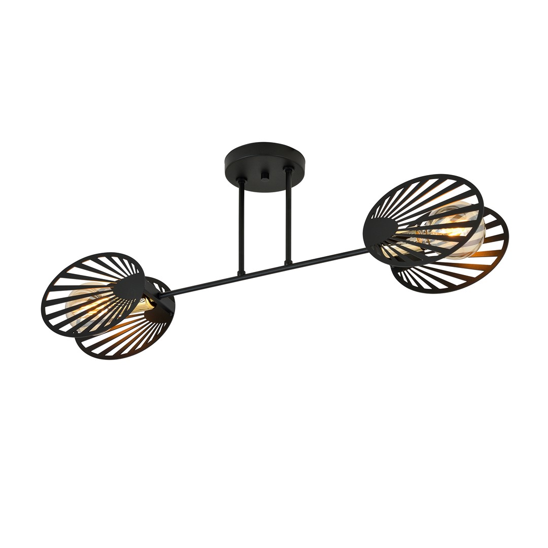 Emibig Stropna svjetiljka TALIA 230V 15W MAX LED E27 Čelik Crna