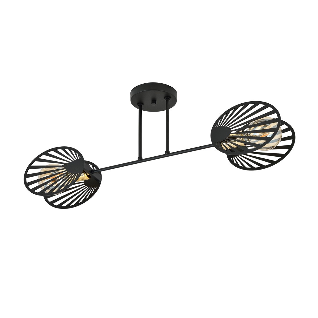 Emibig Stropna svjetiljka TALIA 230V 15W MAX LED E27 Čelik Crna