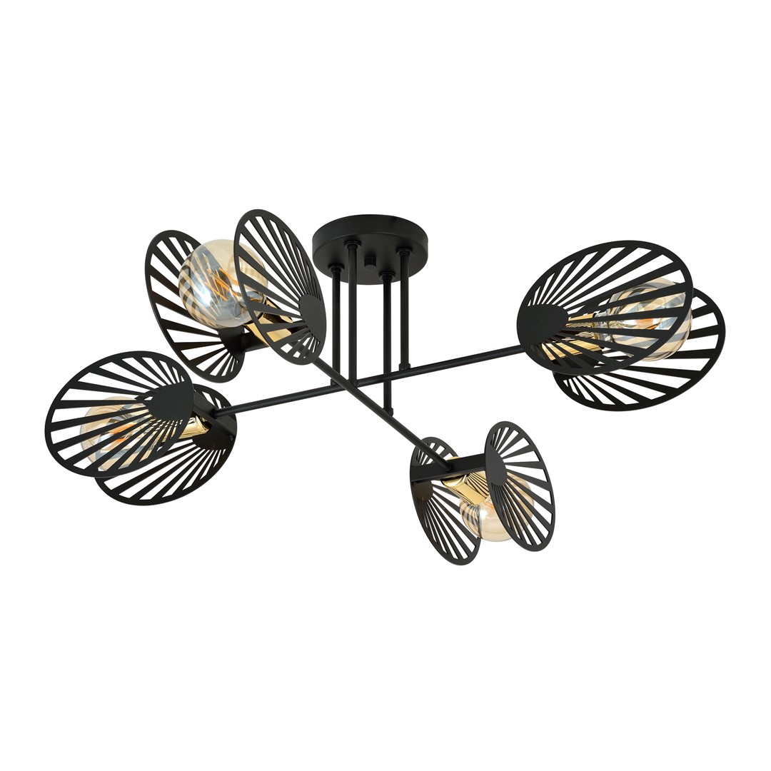 Emibig Stropna svjetiljka TALIA 230V 15W MAX LED E27 Čelik Crna