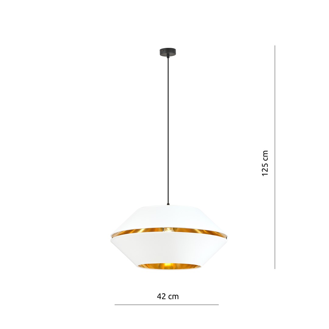 Emibig Visilica PIANO 230V 15W MAX LED E27 Čelik/ Tkanina Crna