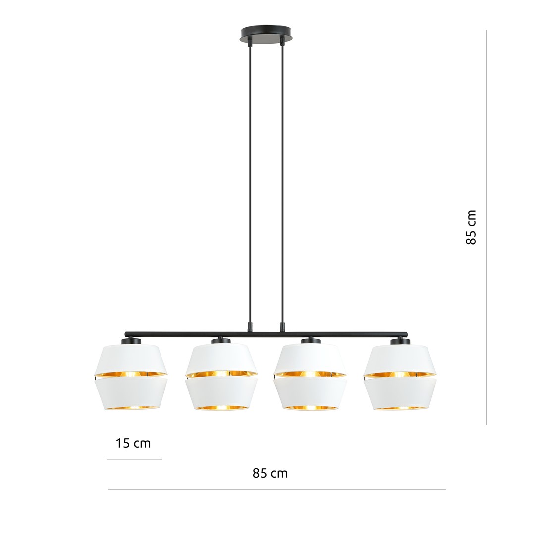 Emibig Visilica PIANO 230V 15W MAX LED E27 Čelik/ Tkanina Crna