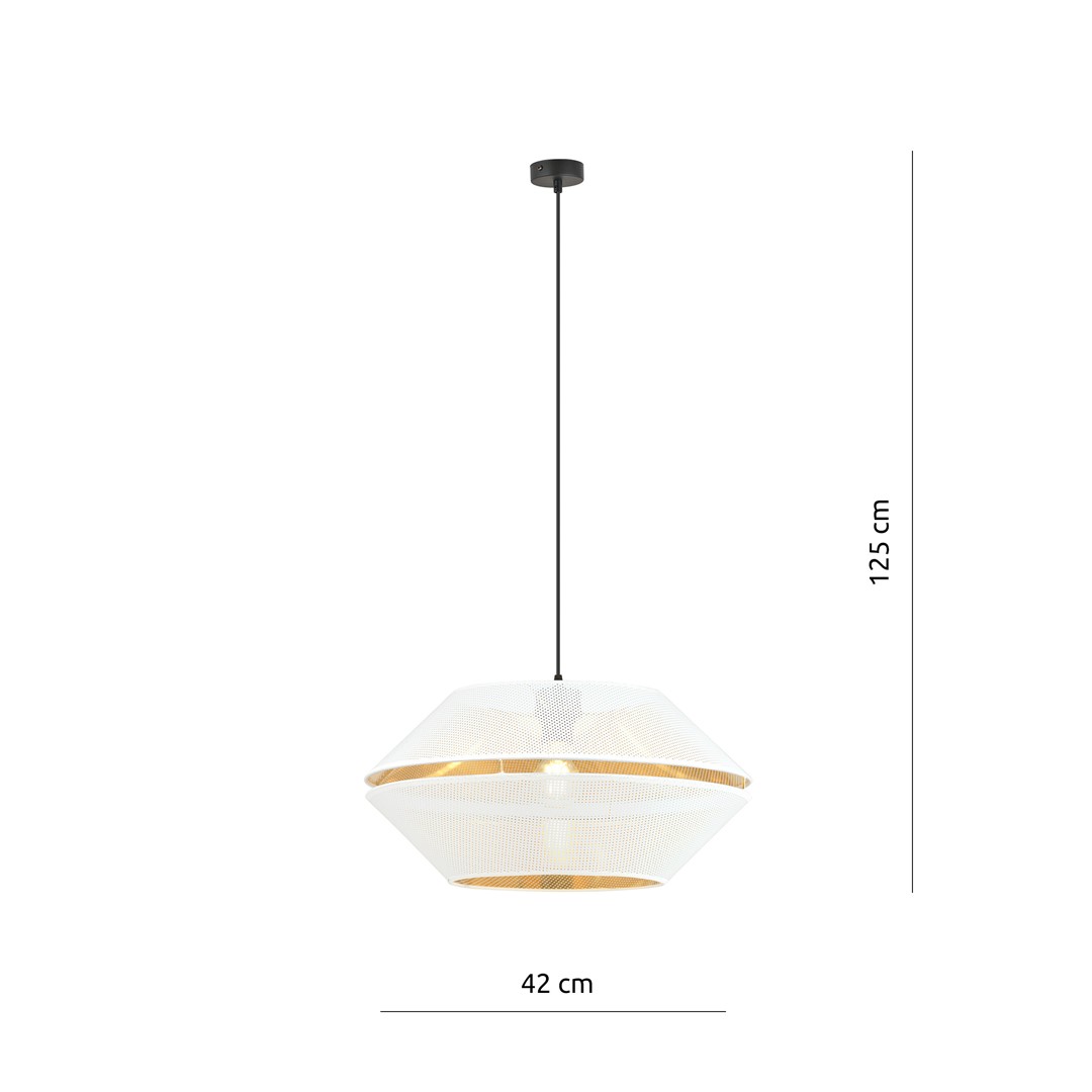 Emibig Visilica MALIA 230V 15W MAX LED E27 Čelik/ Tkanina Crna