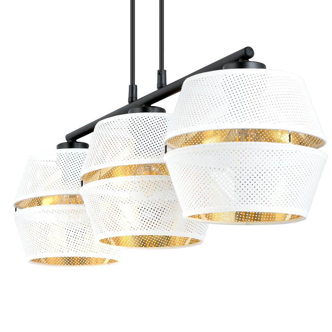 Emibig Visilica MALIA 230V 15W MAX LED E27 Čelik/ Tkanina Crna