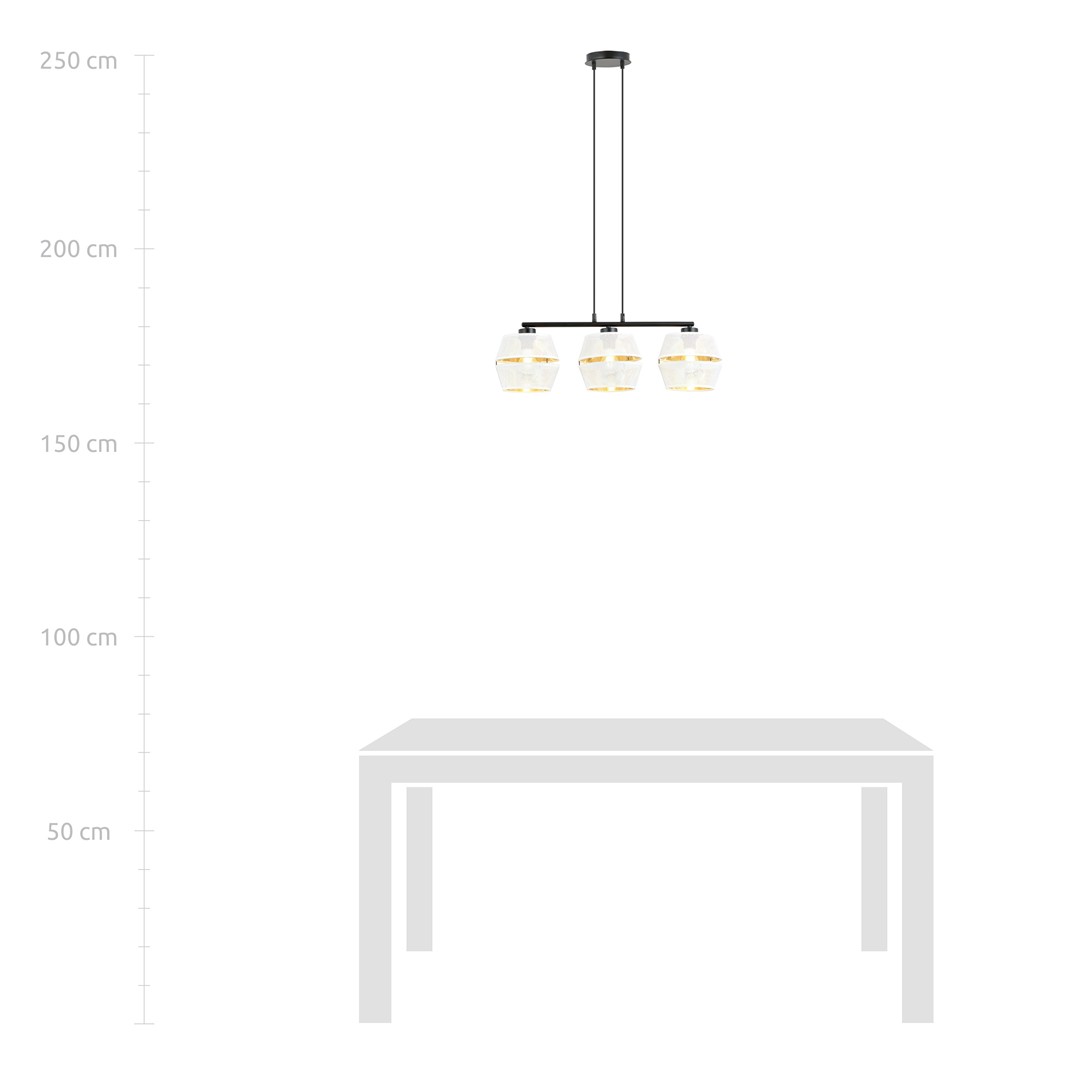 Emibig Visilica MALIA 230V 15W MAX LED E27 Čelik/ Tkanina Crna