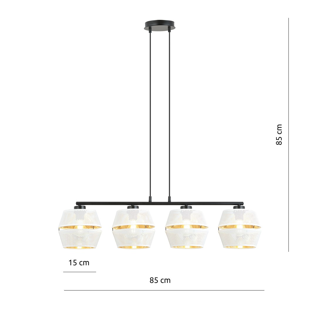 Emibig Visilica MALIA 230V 15W MAX LED E27 Čelik/ Tkanina Crna