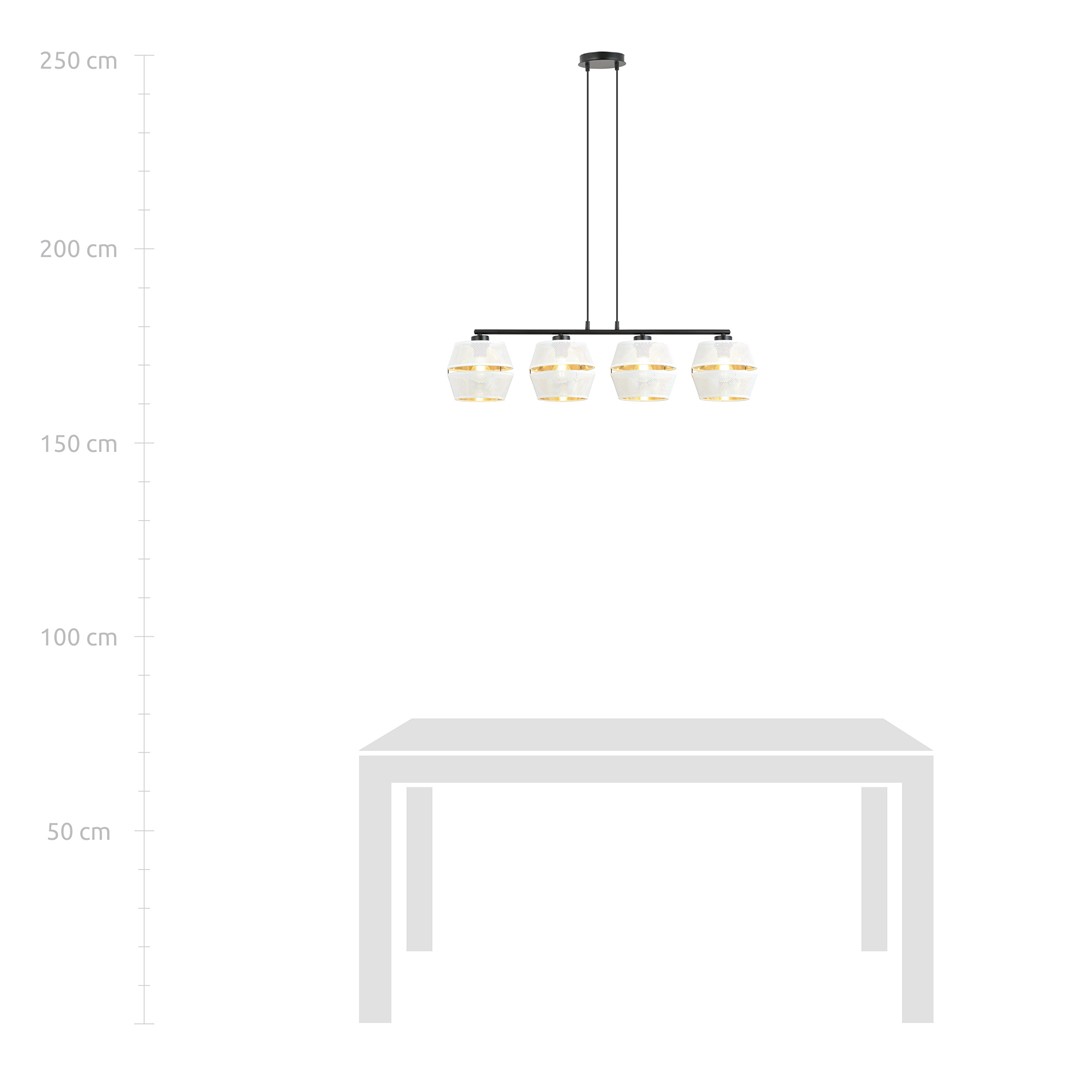 Emibig Visilica MALIA 230V 15W MAX LED E27 Čelik/ Tkanina Crna