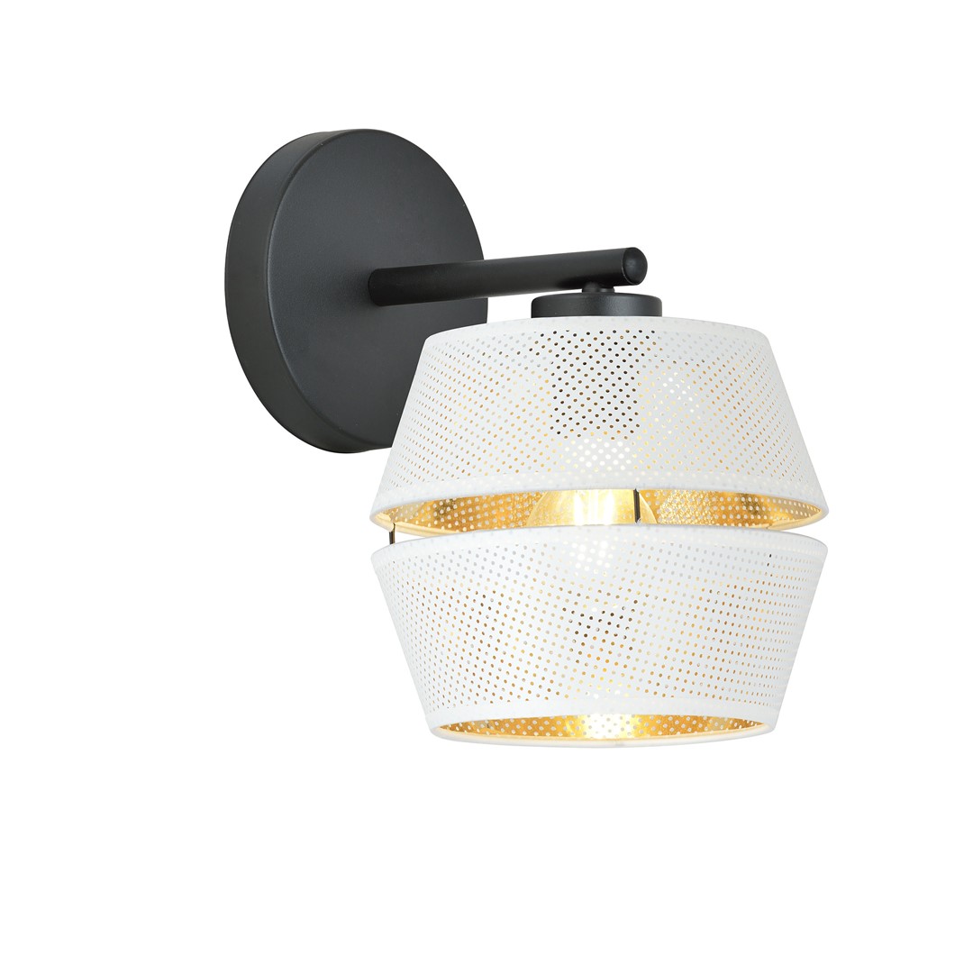 Emibig Zidna lampa MALIA 230V 15W MAX LED E27 Čelik/ Tkanina Crna