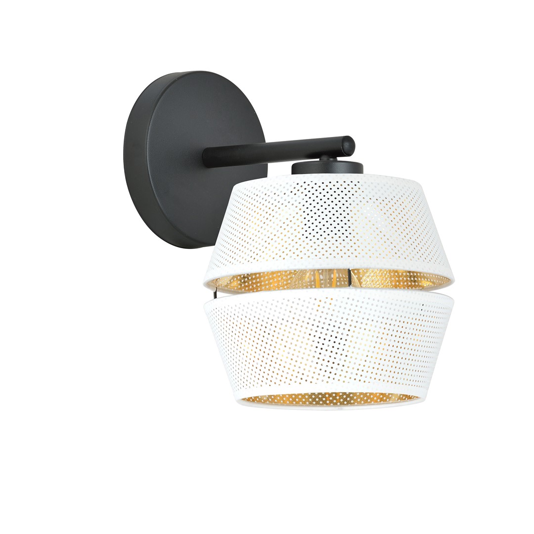 Emibig Zidna lampa MALIA 230V 15W MAX LED E27 Čelik/ Tkanina Crna