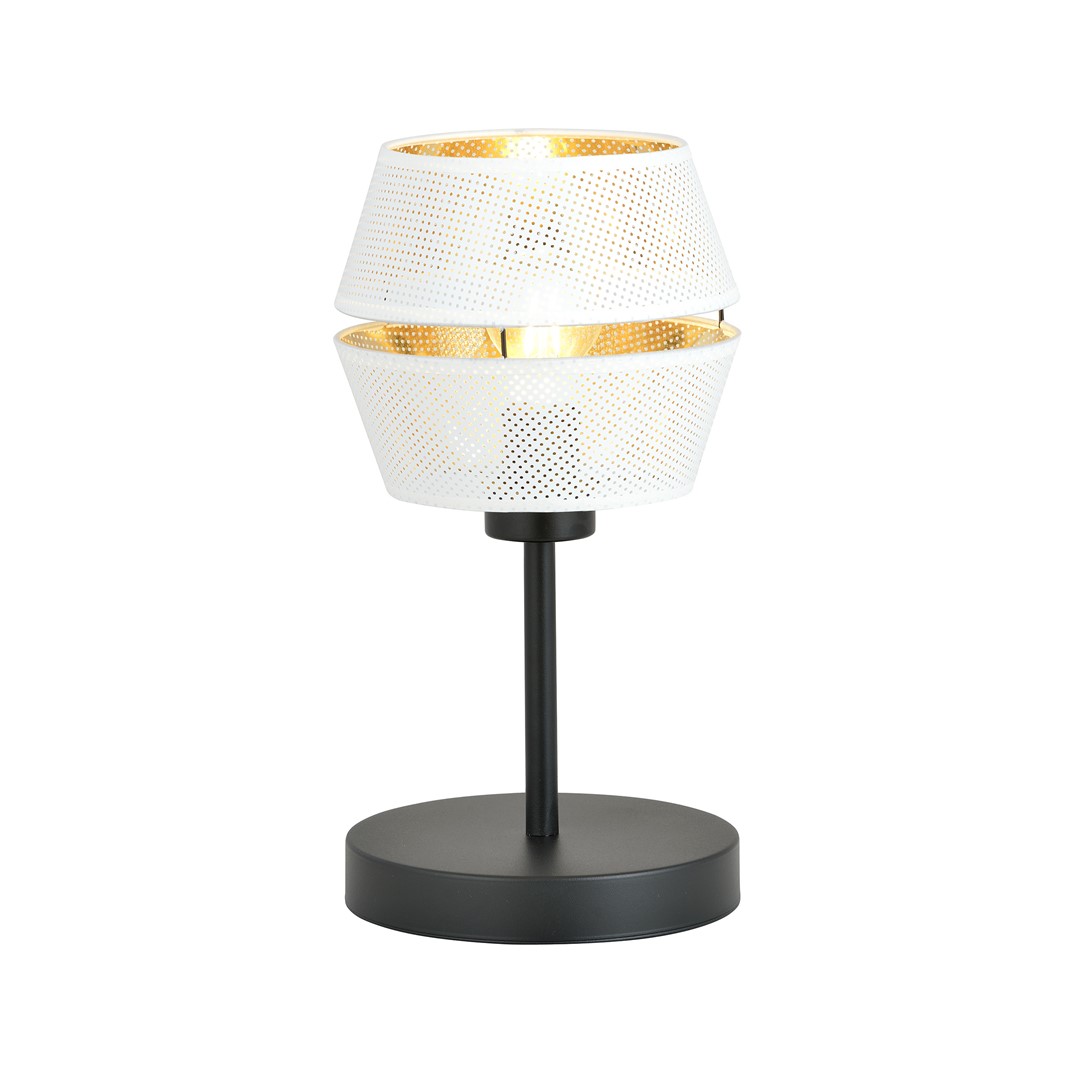 Emibig Stolna lampa MALIA 230V 15W MAX LED E27 Čelik/ Tkanina Crna