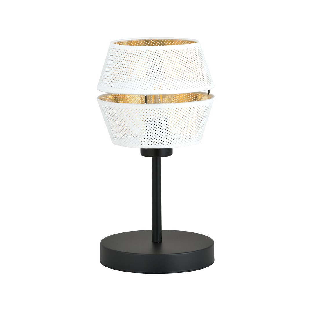 Emibig Stolna lampa MALIA 230V 15W MAX LED E27 Čelik/ Tkanina Crna