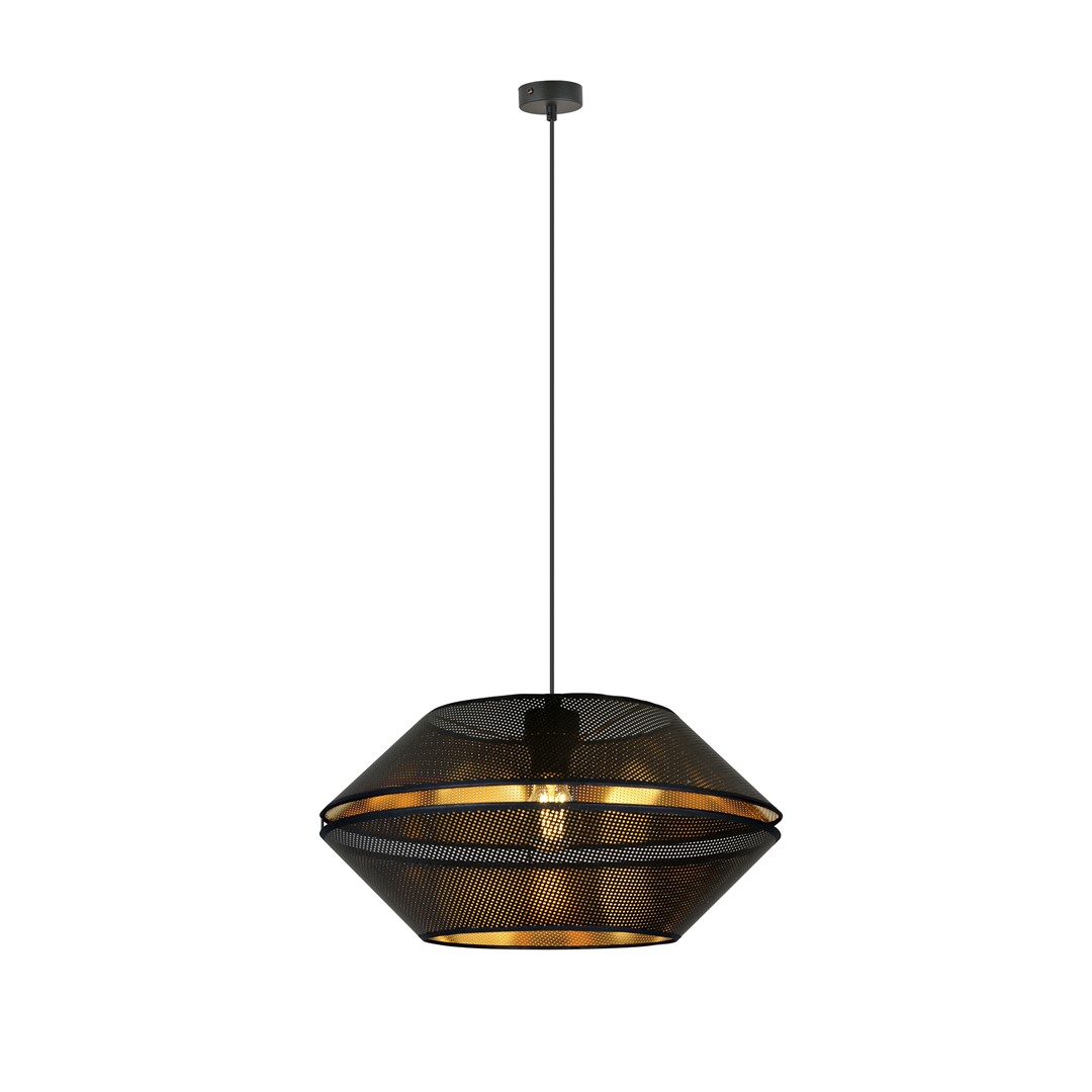 Emibig Visilica MALIA 230V 15W MAX LED E27 Čelik/ Tkanina Crna