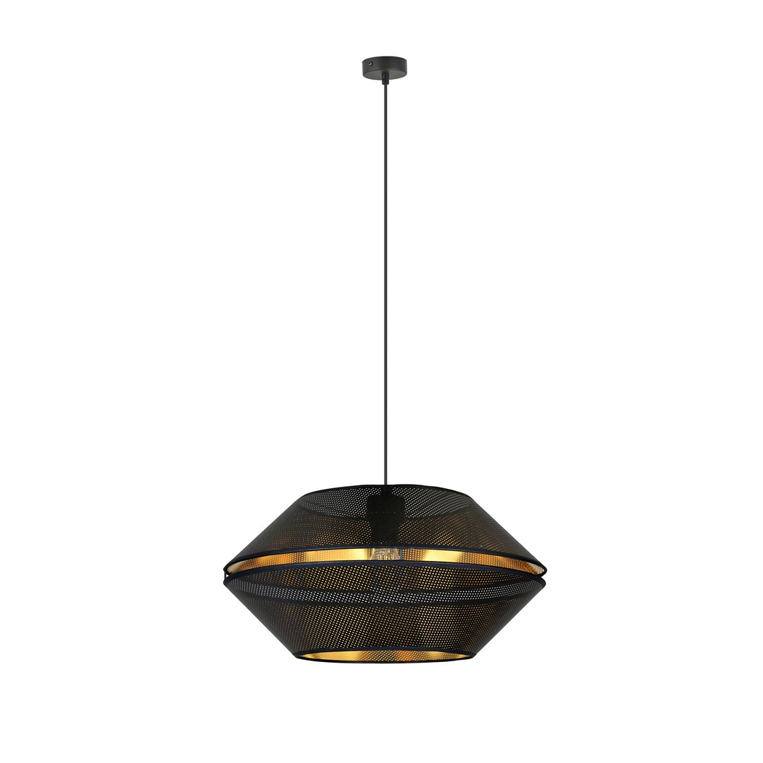 Emibig Visilica MALIA 230V 15W MAX LED E27 Čelik/ Tkanina Crna